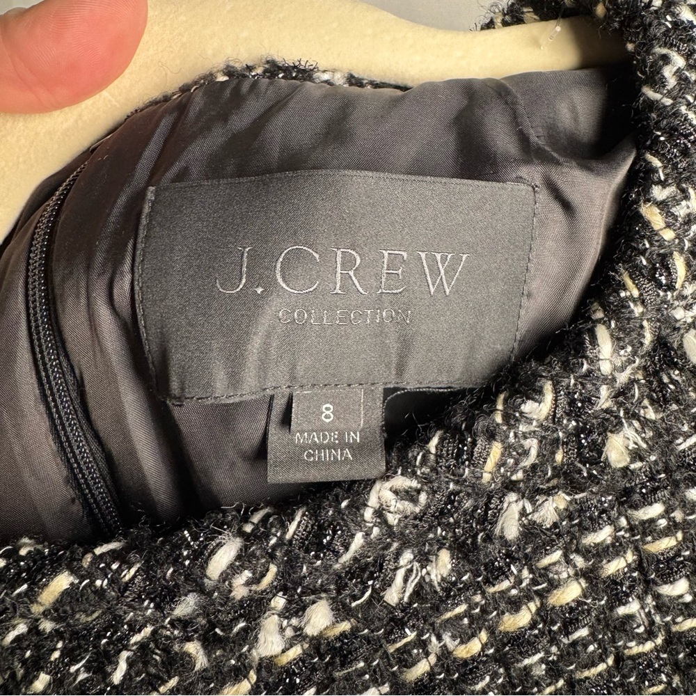 J. Crew Collection Black Label Tweed Career Dress Size 8 - Picture 13 of 13